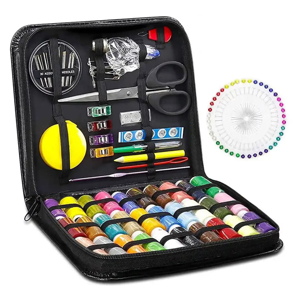 HASTHIP®-Sewing-Kit-126pcs-Needle-and-Thread-Kit-30-Large-Cotton-Thread-Bobbins