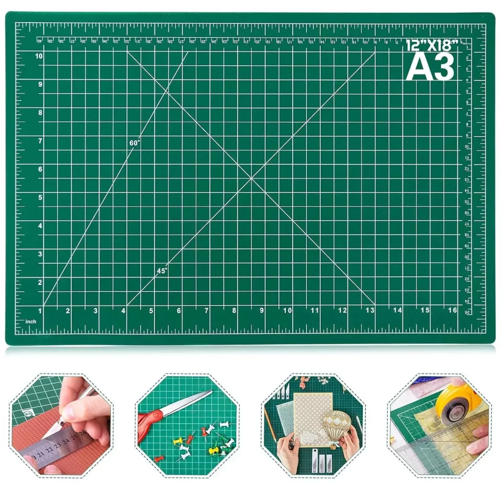 Self Healing Cuttting Mat A3 Size, Polyvinyl Chloride, Green
