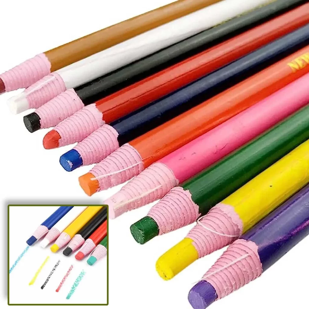 Set Of 12 Soft Tailoring Thick Point Marker Pencils|Self-Peel,Sewing Marking Tool