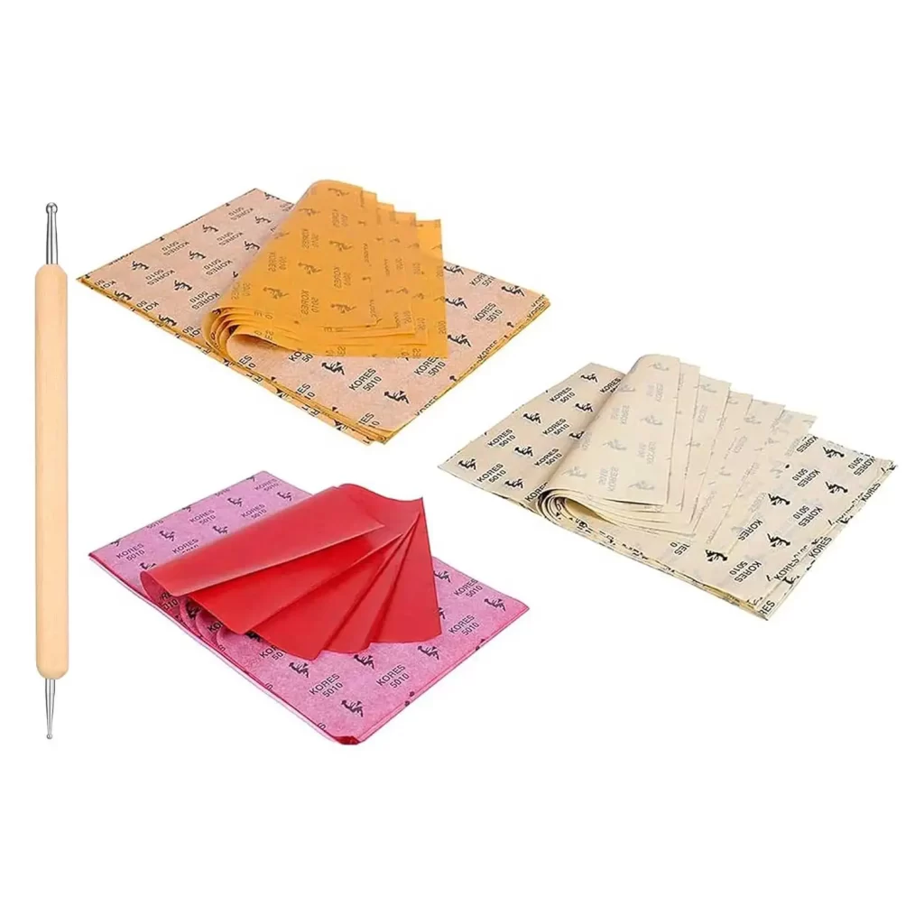 Transfer Tracing Carbon Copy Paper for Drawing 30 Sheets with 1 Embossing Stylus Tools 21 x 33cm for Multiple Surfaces